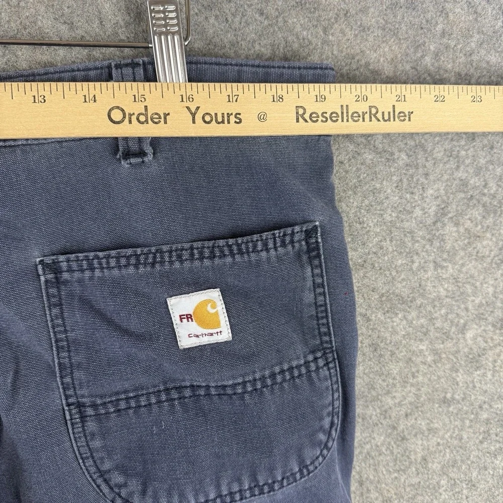 Carhartt FR Cargo Pants Mens 38x30 Navy Blue Flame Resistant Canvas CAT 2